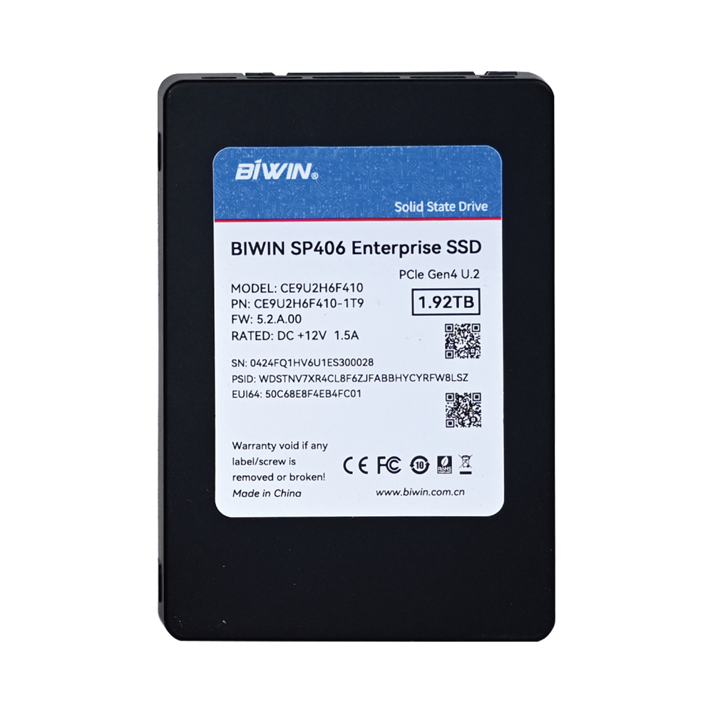 2.5”U.2 PCIe 4.0 SSD（SP406）（图1）